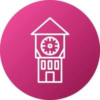 Clock Tower Icon Style vector