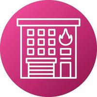 Fire Station Icon Style vector