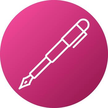 estilo de icono de pluma vector