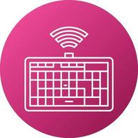 Wireless Keyboard Icon Style vector