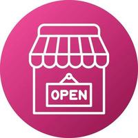 Shop Open Icon Style vector