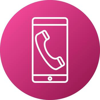 estilo de icono de llamada móvil vector