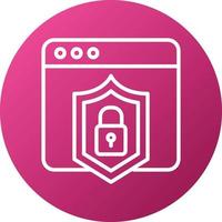 Web Protection Icon Style vector