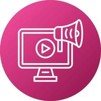 Video Marketing Icon Style vector