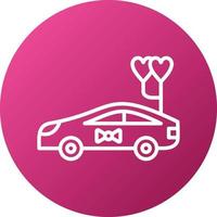 Wedding Car Icon Style vector