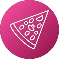 estilo de icono de rebanada de pizza vector