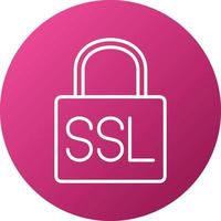 estilo de icono ssl vector