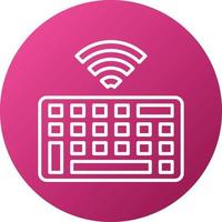 Wireless Keyboard Icon Style vector