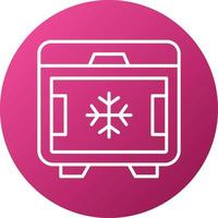 Deep Freezer Icon Style vector