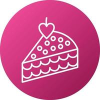 Cake Slice Icon Style vector