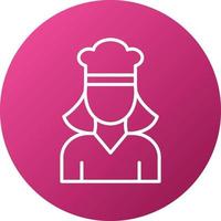 Lady Chef Icon Style vector