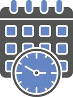 estilo de icono de horario vector