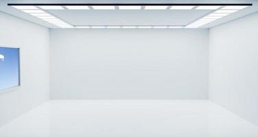 Empty white room with clear light photo