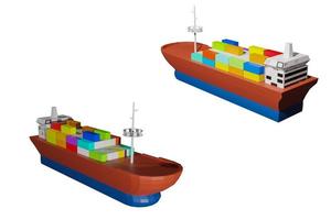 buque portacontenedores aislado en importación, exportación y logística comercial foto