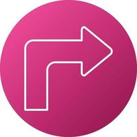 Turn Right Icon Style vector