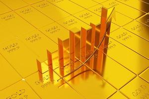 Investing in gold stocks, gold trading concept photo