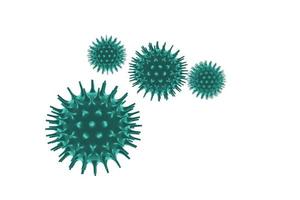 isolated hight quality virus structure on white background with clipping path, photo