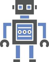 estilo de icono de robot vector