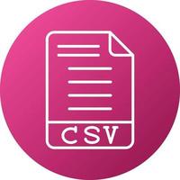 estilo de icono csv vector