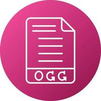 estilo de icono de ogg vector