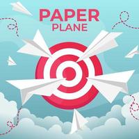 Background of Business Paper Plane vector