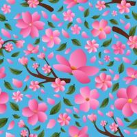 Cherry Blossom Seamless Pattern Background vector