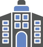 estilo de icono de edificio de oficinas vector