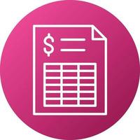 Spreadsheet Icon Style vector