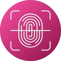 Fingerprint Scan Icon Style vector