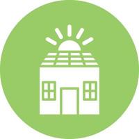 Solar House Icon Style vector