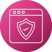 Web Protection Icon Style vector