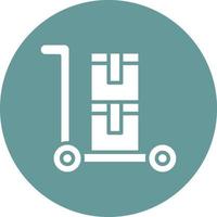 Package Trolley Icon Style vector