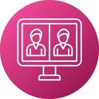 Online Meeting Icon Style vector