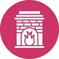 Fireplace Icon Style vector