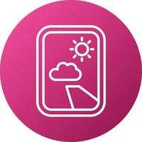 Plane Window Icon Style vector