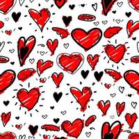 Heart seamless pattern background. Vector illustration.