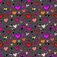 Heart seamless pattern background. Vector illustration.