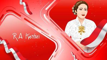 kartini 1Kartini Day, R A Kartini the heroes of women and human right in Indonesia. banner template design background - Vector