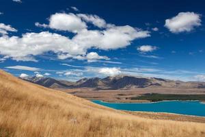 Scenic view of the countryside around Lake Tekapo photo