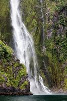 Waterfall at Milford Sound photo