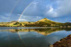 Double Rainbow over the Otago Peninsula photo