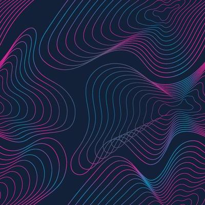 Abstract Digital Wave Seamless Pattern