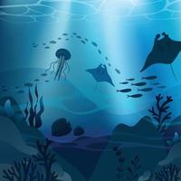 Deep Blue Ocean Background vector