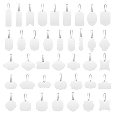 Set of blank price tag and labels template isolated on white background. Vector illustration.