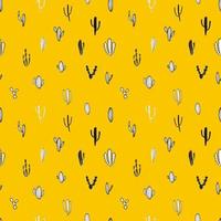 Cactus seamless pattern background. Vector illustration for fabric and gift wrap paper design.