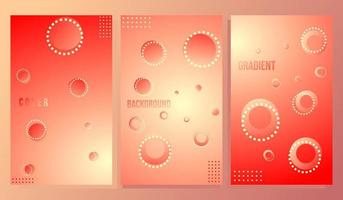 un conjunto de plantillas de portada de folletos con patrones geométricos y degradados rojos vector