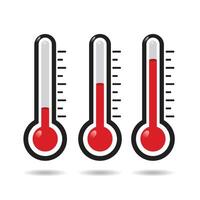 Thermometer icon set vector