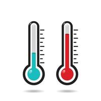 Thermometer icon set vector