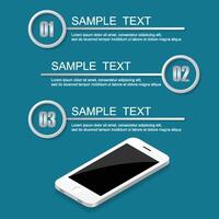 Infographic Design. Smartphone communication concept. Vector illustration