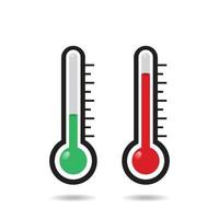 Thermometer icon set vector